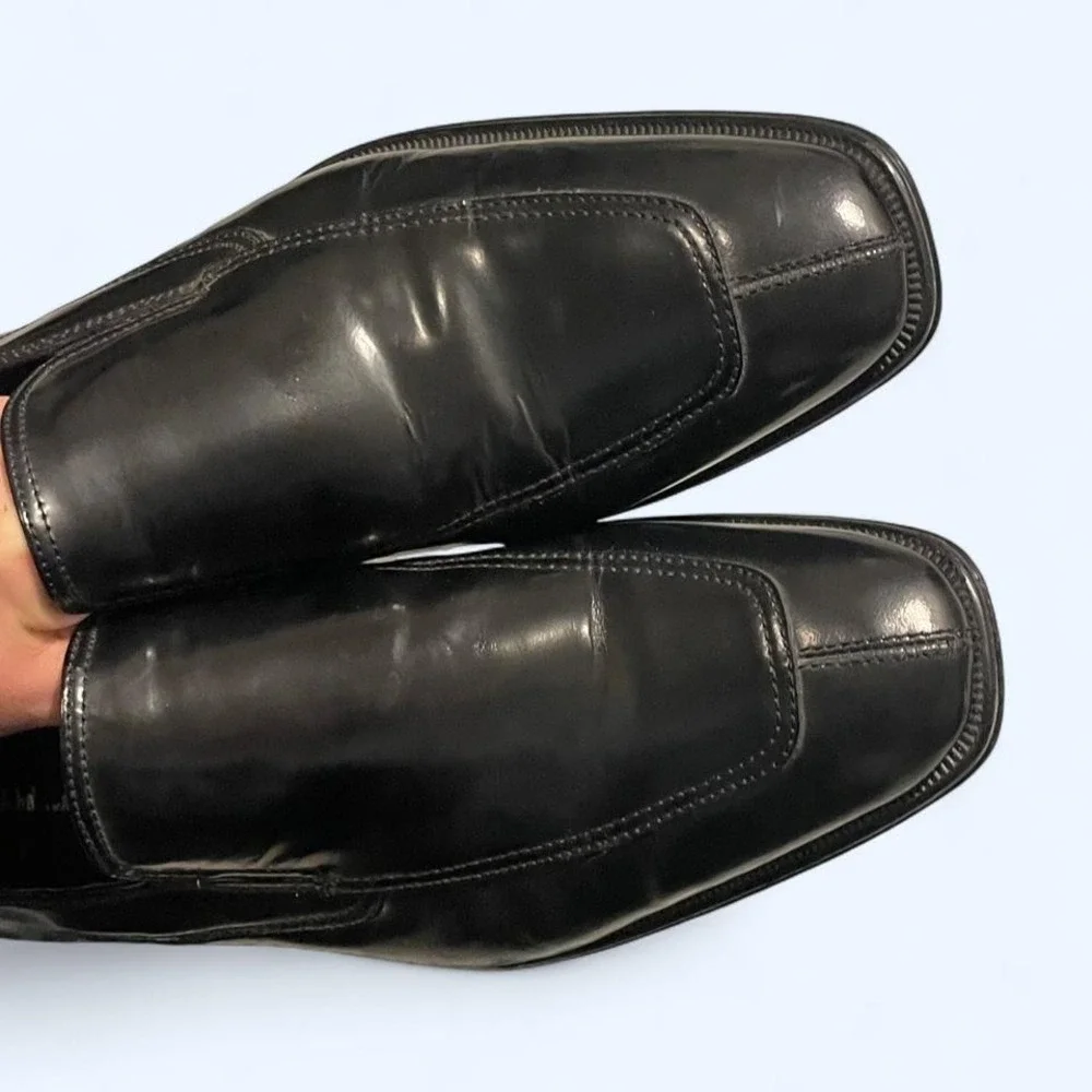 Johnston‎ & Murphy black leather loafers size 11